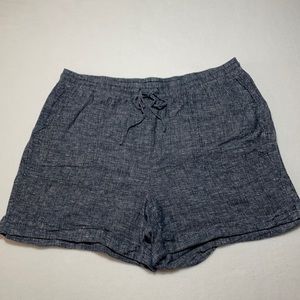 Ellen Tracy Blue Linen Blend Shorts - XL
